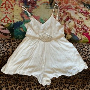 Adorable, boho white romper
